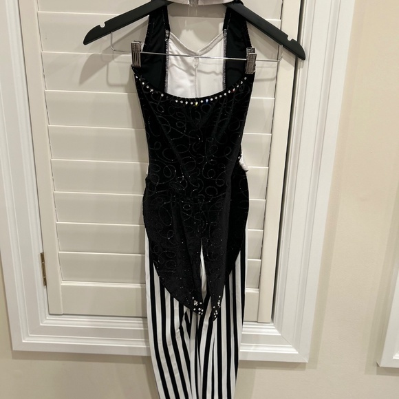 Tuxedo Style Black and White Dance Costume - Picture 4 of 7